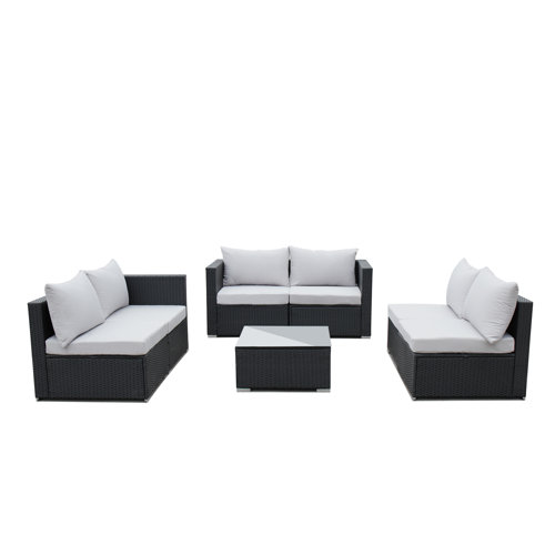 Orren Ellis Roumfort Complete 7 Piece Sectional Seating Group with